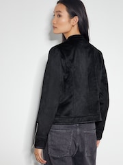 Monsoon Black Sasha Suedette Biker Jacket - Image 3 of 5