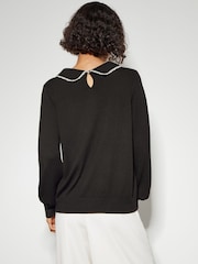 Monsoon Black Clara Collar Jumper - Image 4 of 5