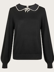 Monsoon Black Clara Collar Jumper - Image 5 of 5