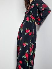 Monsoon Black Deven Rose Dress - Image 4 of 5