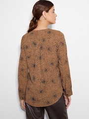 Monsoon Brown Nala Abstract Print Blouse - Image 3 of 4