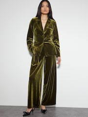 Monsoon Green Velvet Vicky Jacket - Image 4 of 5