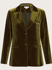 Monsoon Green Velvet Vicky Jacket - Image 5 of 5