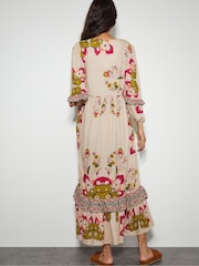Monsoon Natural Kara Floral Ruffle Dress - Image 3 of 4