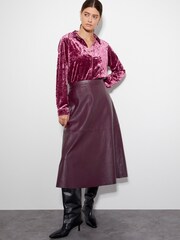 Monsoon Pink Vida Velvet Shirt - Image 2 of 5