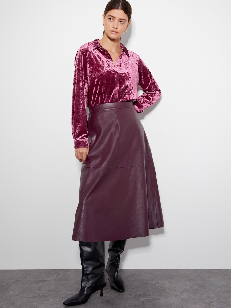 Monsoon Pink Vida Velvet Shirt - Image 2 of 5