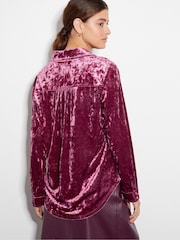 Monsoon Pink Vida Velvet Shirt - Image 3 of 5