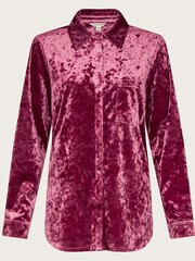 Monsoon Pink Vida Velvet Shirt - Image 5 of 5