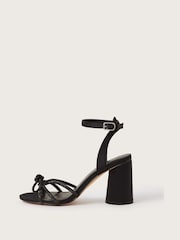 Monsoon Black Darla Diamante Bow Heel Sandals - Image 2 of 4