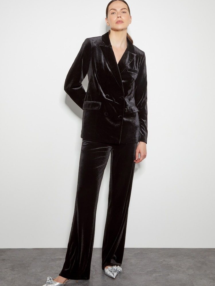Monsoon Black Valery Velvet Double Breasted Jacket - Image 5 of 5 Monsoon Black Valery Velvet Double Breasted Jacket - Image 5 of 5