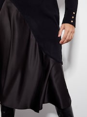 Monsoon Black Saz Satin Knit Dress - Image 4 of 4