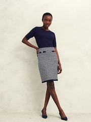 Hobbs Blue Petite Audra Dress - Image 1 of 4