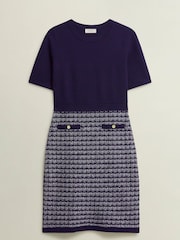 Hobbs Blue Petite Audra Dress - Image 4 of 4