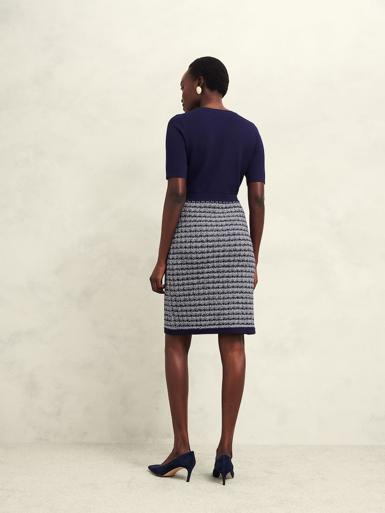 Hobbs Blue Audra Knitted Dress - Image 2 of 4