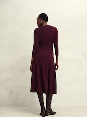 Hobbs Purple Mirabel Ponte Dress - Image 2 of 4