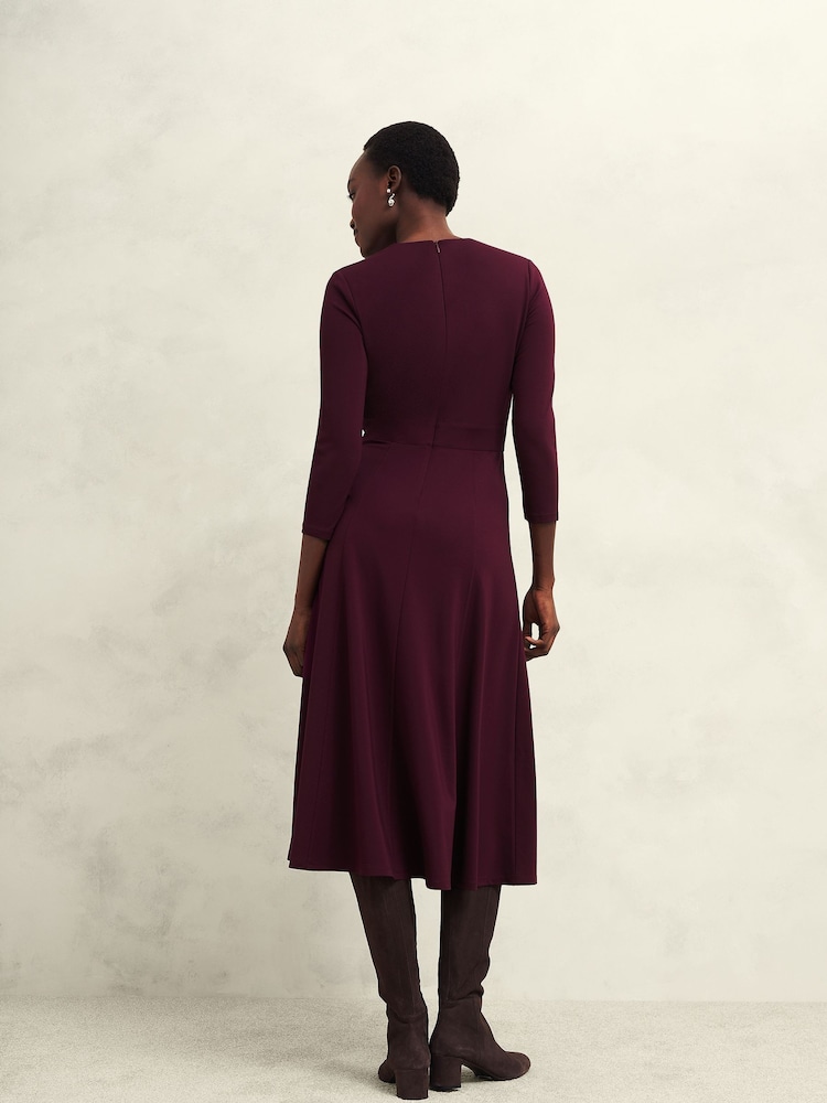 Hobbs Purple Mirabel Ponte Dress - Image 2 of 4
