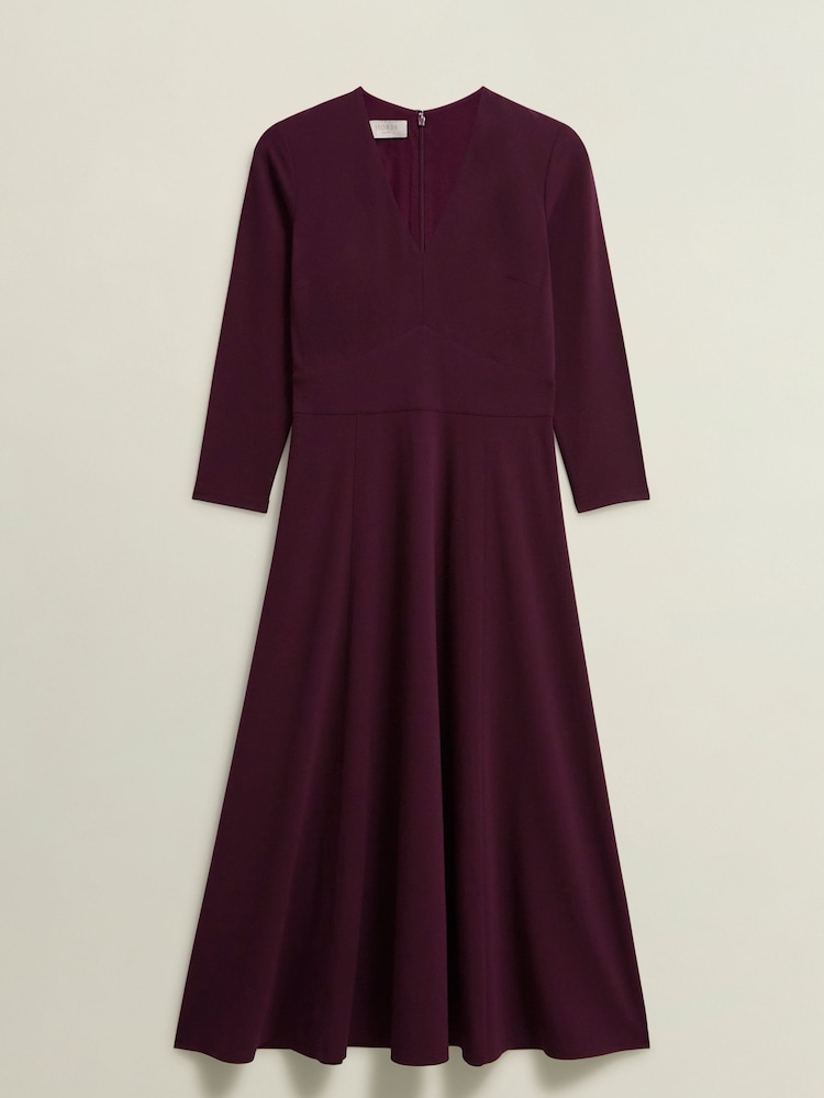 Hobbs Purple Mirabel Ponte Dress - Image 4 of 4
