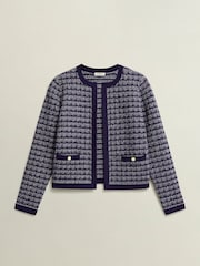 Hobbs Blue Audra Knitted Jacket - Image 5 of 5
