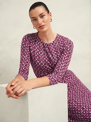 Hobbs Pink Petite Bayview Dress - Image 3 of 4