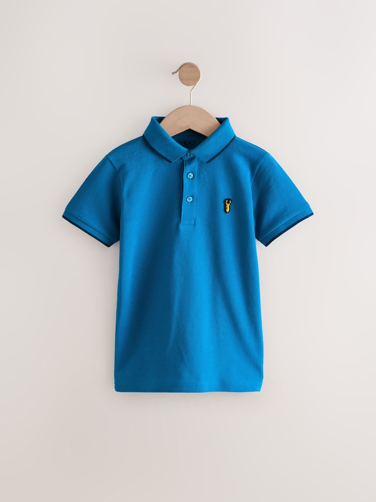 Rouge/Vert/Bleu - Polo Manches courtes 3 Pack (3-16ans) - Image 4 of 7