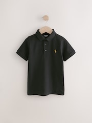 Black/White/Grey Short Sleeve Polo Shirts 3 Pack (3-16yrs) - Image 5 of 7