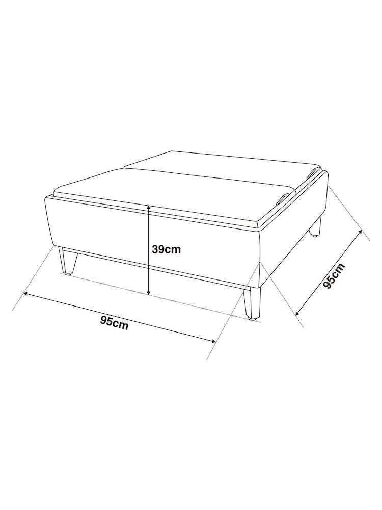 Soft Velvet Rust Brown Hayden Storage Coffee Table - Image 13 of 13