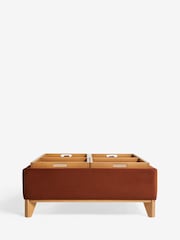 Soft Velvet Rust Brown Hayden Storage Coffee Table - Image 7 of 13