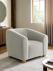 Petite Boucle Light Grey Chester Armchair - Image 1 of 9