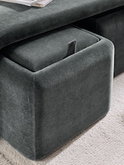 Opulent Chenille Slate Grey Sidney Coffee Table - Image 3 of 11