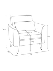 Soft Linen Look Sage Green Mila Chair Armchair - Image 4 of 10