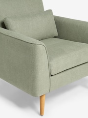 Soft Linen Look Sage Green Mila Chair Armchair - Image 9 of 10