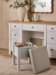 Tweedy Plain Light Natural Chalk Malvern Oak Effect Storage Stool - Image 2 of 8