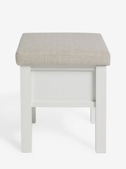 Tweedy Plain Light Natural Chalk Malvern Oak Effect Storage Stool - Image 6 of 8