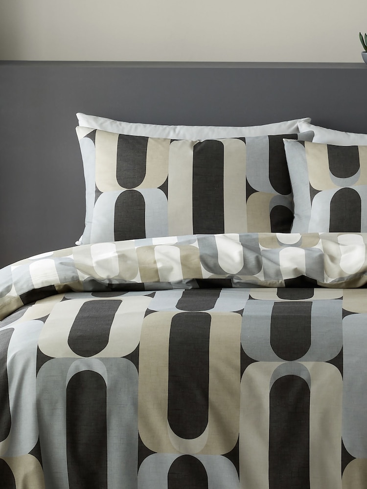 Fusion Charcoal Mulford Check Plush Duvet Cover Set - Image 2 of 4