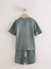 Antraciet - Relax Fit set van zwaar T-shirt en short (3-16 jr) - Image 3 of 5