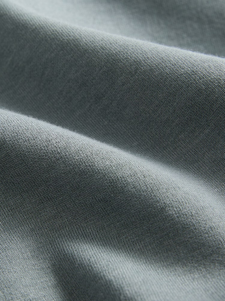Charcoal Grey Relax Fit Heavyweight T-Shirt And Shorts Set (3-16yrs) - Image 8 of 9