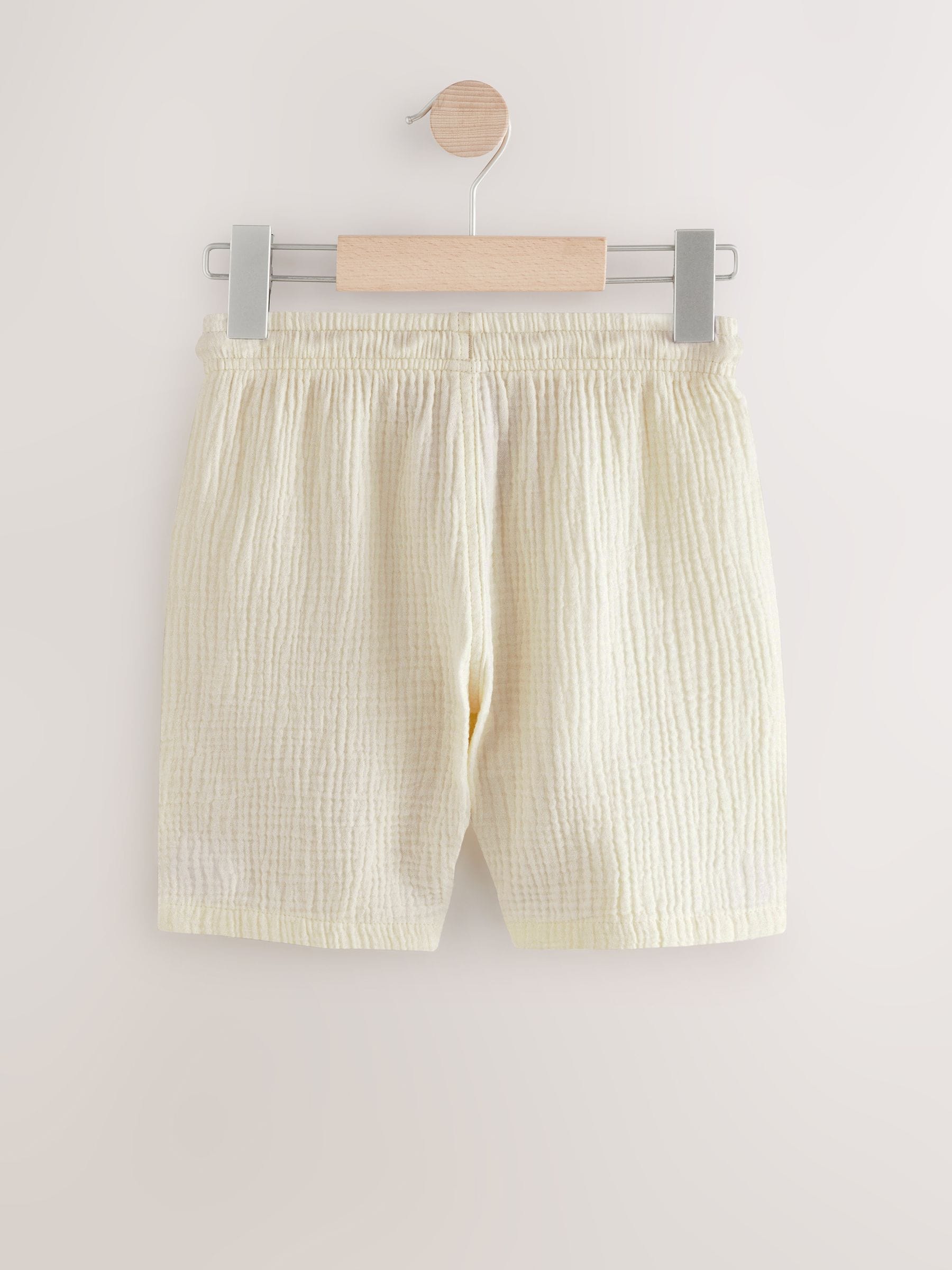 Buy Buttermilk Yellow 100% Cotton Soft Textured Woven Shorts