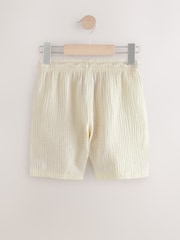 Buttermilk Yellow 100% Cotton Soft Textured Woven Shorts (3-16yrs) - Image 4 of 6