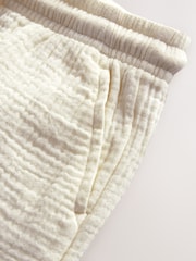Buttermilk Yellow 100% Cotton Soft Textured Woven Shorts (3-16yrs) - Image 5 of 6