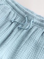 Navy 100% Cotton Soft Textured Woven Shorts (3-16yrs) - Image 4 of 4