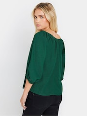 M&Co Green Petite Tree Bark Bardot Top - Image 3 of 6