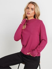 M&Co Pink Petite Turtle Neck Jumper - Image 1 of 5