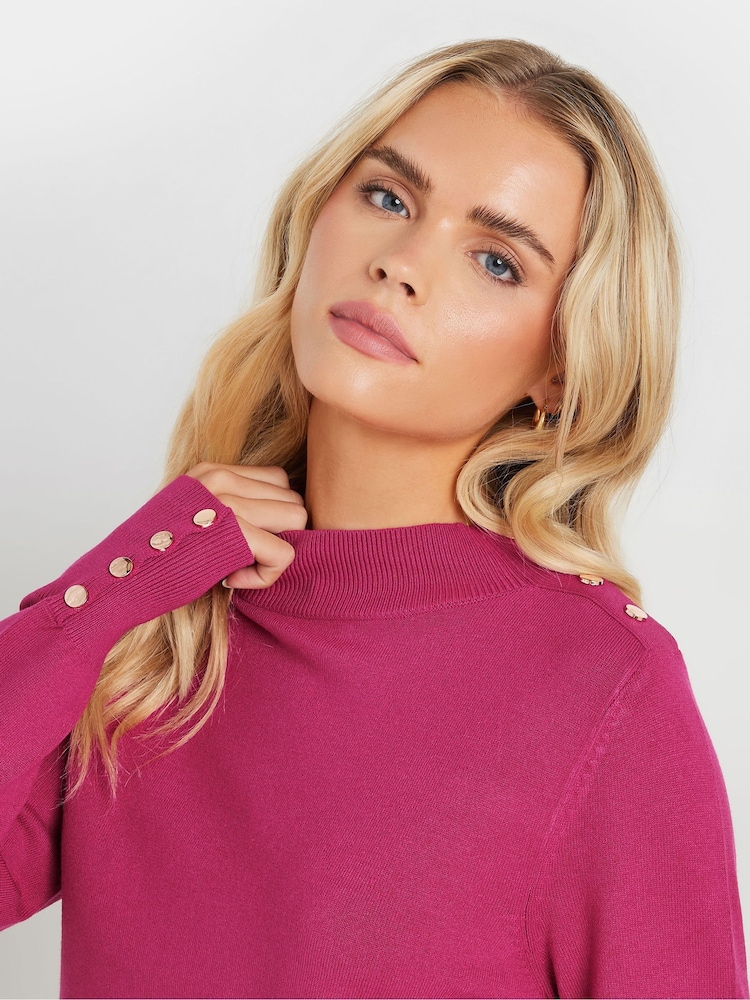 M&Co Pink Petite Turtle Neck Jumper - Image 4 of 5