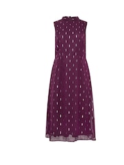 M&Co Purple Metallic High Neck Dress - Image 5 of 5