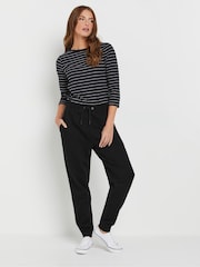 M&Co Black Cuffed Drawtsring Joggers - Image 3 of 6