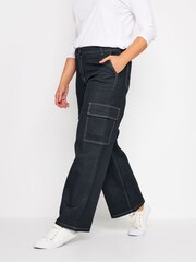 M&Co Blue Cargo Jeans - Image 1 of 6
