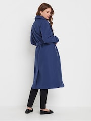 M&Co Blue Tailored Wrap Coat - Image 4 of 6