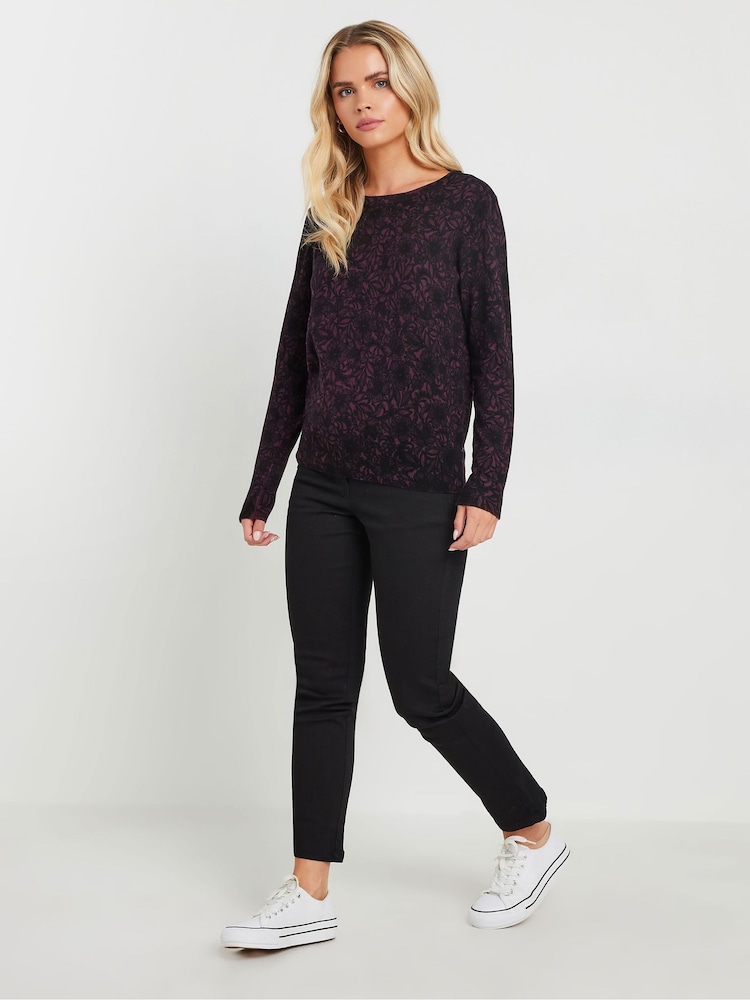 M&Co Petite Lace gola Crew redonda  Jumper - Imagem 2 de 5
