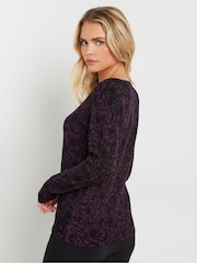M&Co Petite Lace gola Crew redonda  Jumper - Imagem 3 de 5