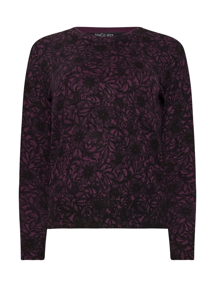 M&Co Petite Lace gola Crew redonda  Jumper - Imagem 5 de 5